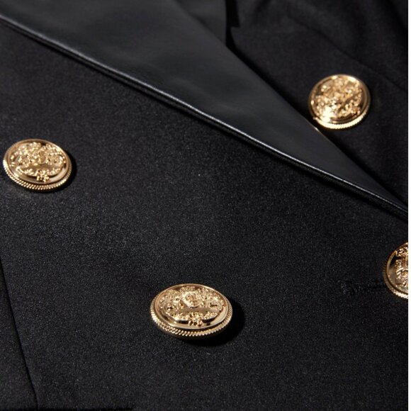 NWT Boston Proper Leather Trimmed Blazer - Picture 5 of 10